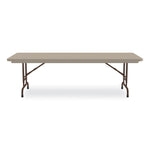 Adjustable Folding Tables, Rectangular, 96" x 30" x 22" to 32", Mocha Granite Top, Brown Legs, 4/Pallet