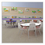 Markerboard Activity Table, Kidney Shape, 72" x 48" x 19" to 29", White Top, Black Legs, 4/Pallet