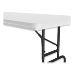 Adjustable Folding Tables, Rectangular, 96" x 30" x 22" to 32", Gray Granite Top, Black Legs, 4/Pallet
