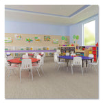 Height Adjustable Activity Tables, Round, 60" x 19" to 29", Gray Granite Top, Gray Legs, 4/Pallet