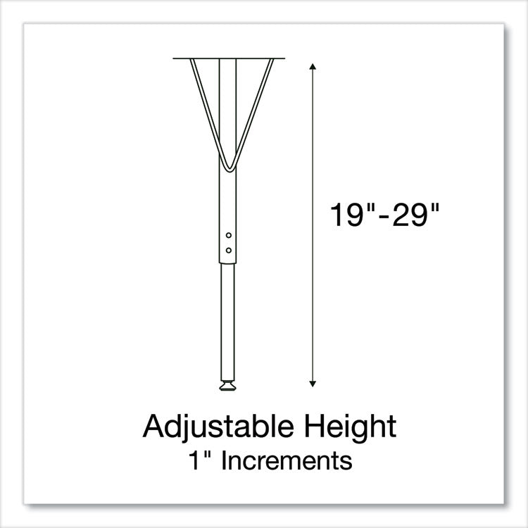 Dry Erase Markerboard Activity Tables, Round, 42" x 19" to 29", White Top, Black Legs, 4/Pallet