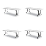 Adjustable Folding Tables, Rectangular, 60" x 30" x 22" to 32", Gray Granite Top, Black Legs, 4/Pallet