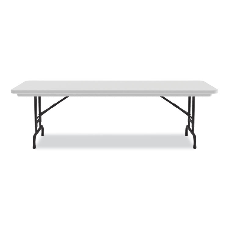 Adjustable Folding Tables, Rectangular, 96" x 30" x 22" to 32", Gray Granite Top, Black Legs, 4/Pallet