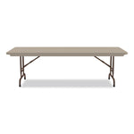 Adjustable Folding Tables, Rectangular, 72" x 30" x 22" to 32", Mocha Granite Top, Brown Legs, 4/Pallet
