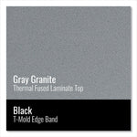 Adjustable Activity Table, Rectangular, 60" x 30" x 19" to 29", Granite Top, Black Legs, 4/Pallet