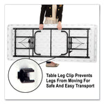 Adjustable Folding Tables, Rectangular, 96" x 30" x 22" to 32", Gray Granite Top, Black Legs, 4/Pallet