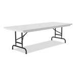 Adjustable Folding Tables, Rectangular, 96" x 30" x 22" to 32", Gray Granite Top, Black Legs, 4/Pallet