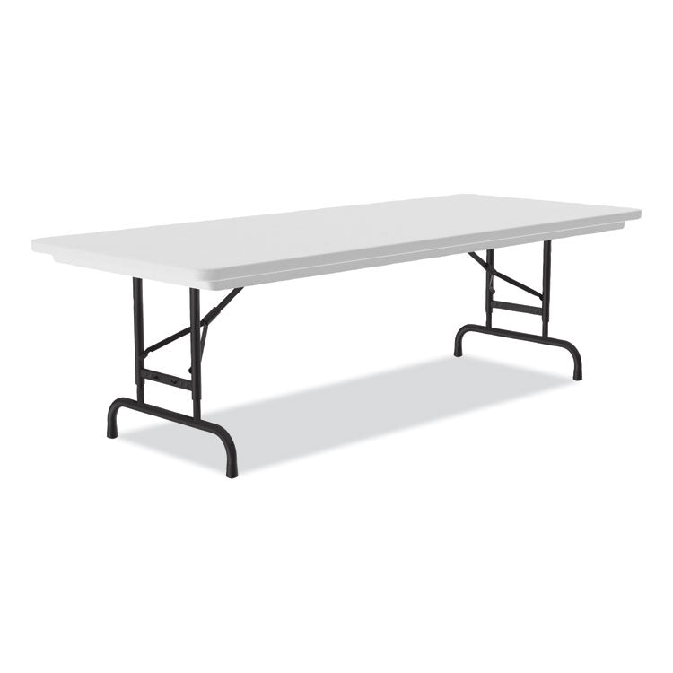 Adjustable Folding Tables, Rectangular, 96" x 30" x 22" to 32", Gray Granite Top, Black Legs, 4/Pallet