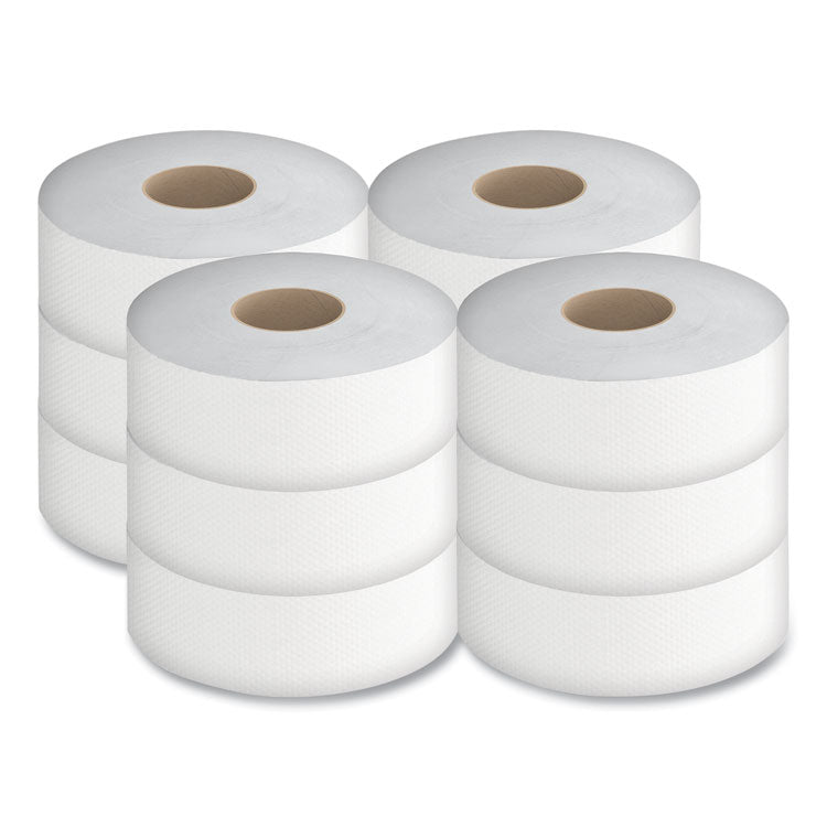 Jumbo Bath Tissue, Septic Safe, 2-Ply, White, 3.5" x 750 ft, 12/Carton