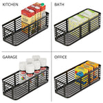 mDesign Steel Organizer, Matte Black (25936)