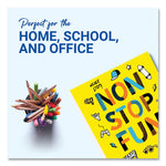 Premium Coated Poster Board, 11" x 14", Assorted Neon Colors, 5/Pack