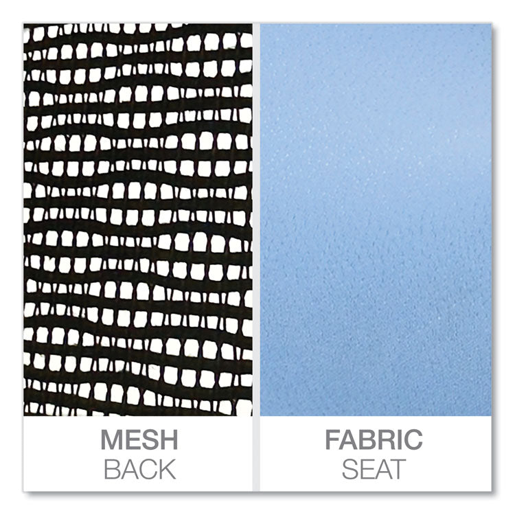 Alera Elusion Series Mesh Mid-Back Swivel/Tilt Chair, Supports Up to 275 lb, 17.9" to 21.8" Seat Height, Light Blue Seat