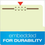 Pendaflex Pressboard Classification Folder, 2-Dividers, 2 1/2" Expansion, Legal Size, Light Green, 10/Box (17176EE)