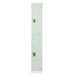 AdirOffice 72" 2-Tier Misty Green Storage Locker, 4/Pack (ADI629-202-MGRN-PKG-4)