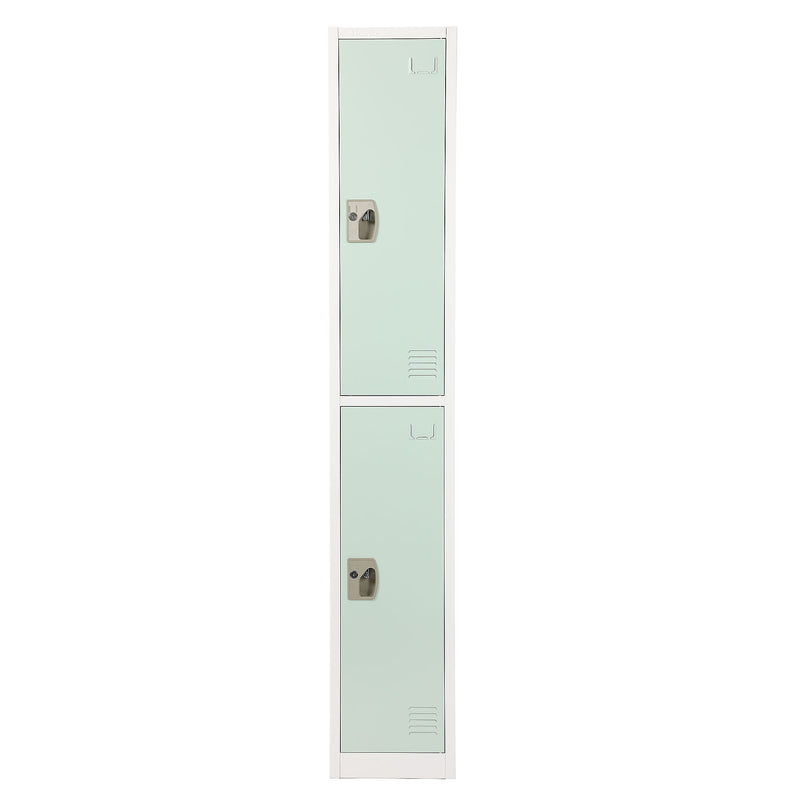 AdirOffice 72" 2-Tier Misty Green Storage Locker, 4/Pack (ADI629-202-MGRN-PKG-4)