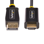 StarTech 10' Active DisplayPort to HDMI Adapter Cable, Male to Male, Black (10F-DP-HDMI-4K60-HDR)