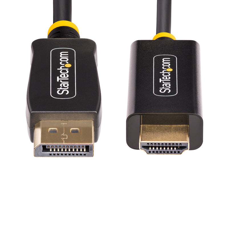 StarTech 10' Active DisplayPort to HDMI Adapter Cable, Male to Male, Black (10F-DP-HDMI-4K60-HDR)