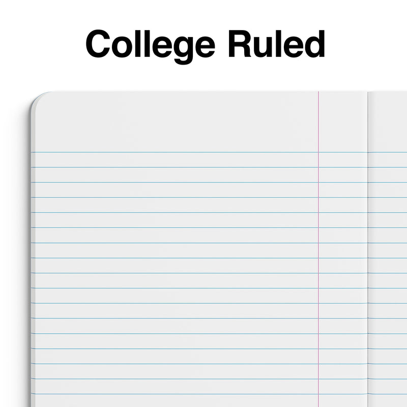 Staples® Poly Composition Notebook, 7.5" x 9.75", College Ruled, 80 Sheets, Purple (ST55078)