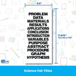 Flipside Science Fair Title Cards, White/Black, 13/Pack, 24 Packs/Carton (20060-24)