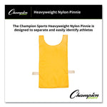 Heavyweight Pinnies, Nylon, One Size, Gold, 1/Dozen