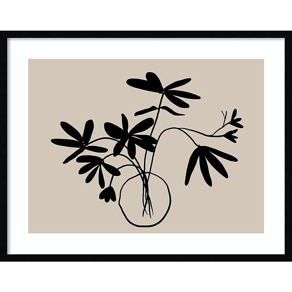 Amanti Art Beige Etchings III Poster by Urban Road Wood Framed Wall Art Print, 33" x 26" (A42675547894)