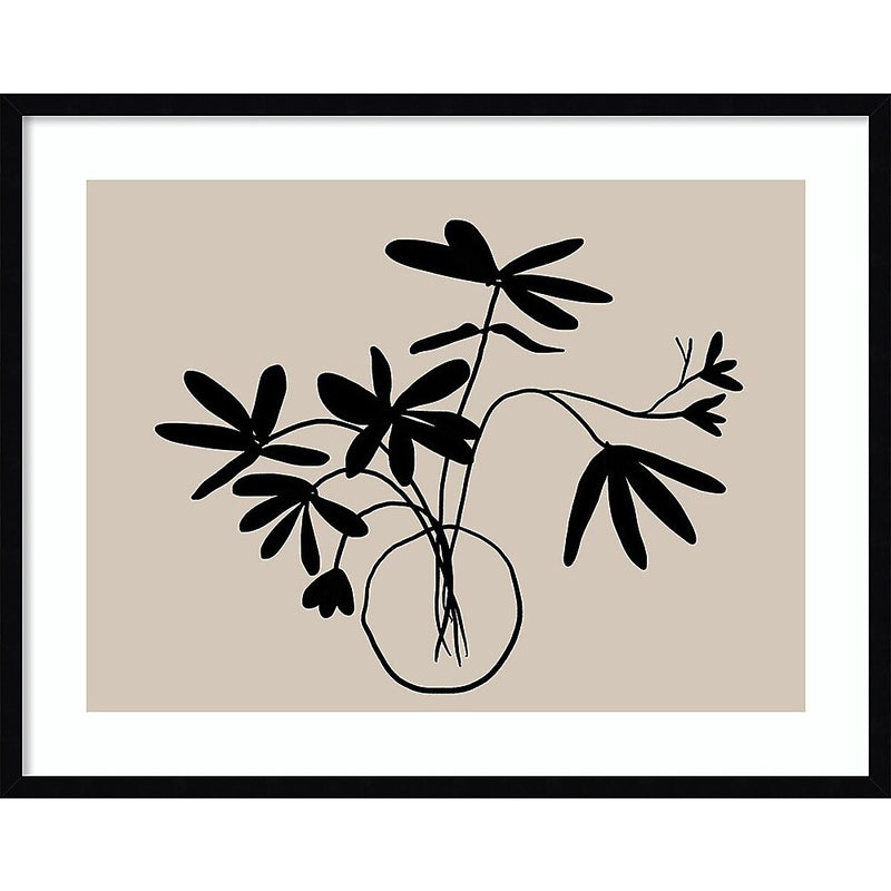 Amanti Art Beige Etchings III Poster by Urban Road Wood Framed Wall Art Print, 33" x 26" (A42675547894)
