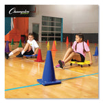 Hi-Visibility Vinyl Cones, 18" Tall, Fluorescent Orange, 10.63" x 10.63" Base