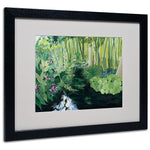 Trademark Fine Art Bamboo Garden' 16" x 20" Black Frame Art