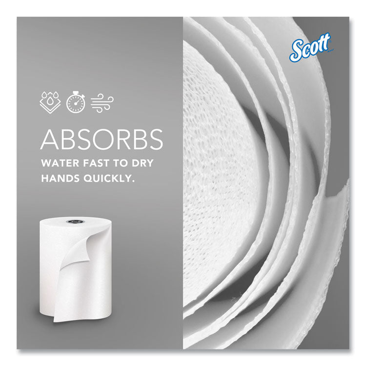 Pro Hard Roll Paper Towels with Absorbency Pockets, for Scott Pro Dispenser, Gray Core Only, 1-Ply, 7.5" x 900 ft, 6 Rolls/CT