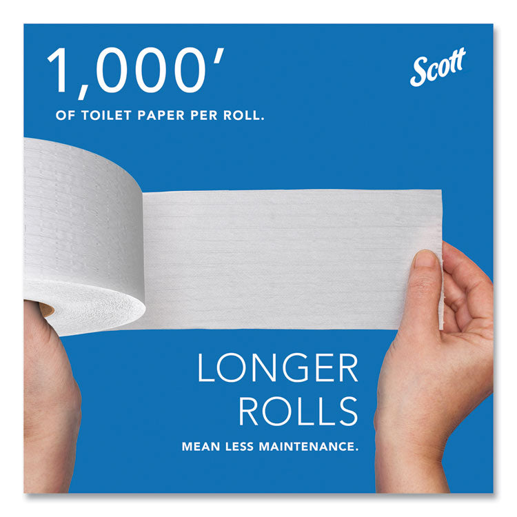 Essential 100% Recycled Fiber JRT Bathroom Tissue for Business, Septic Safe, 2-Ply, White, 3.55" x 1,000 ft, 12 Rolls/Carton