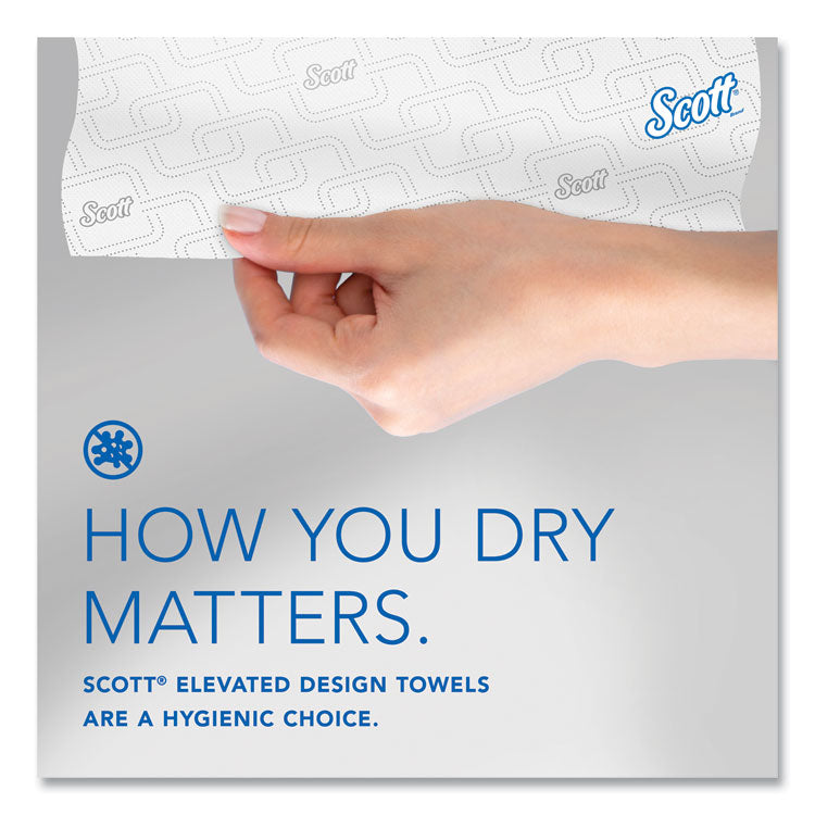 Slimroll Towels, 1-Ply, 8" x 580 ft, White/Pink Core, Traditional Business, 6 Rolls/Carton