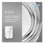 Slimroll Towels, 1-Ply, 8" x 580 ft, White/Pink Core, Traditional Business, 6 Rolls/Carton