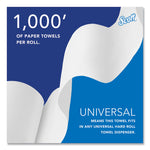 Essential High Capacity Hard Roll Towels for Business, 1-Ply, 8" x 1,000 ft, 1.5" Core, Recycled, White, 6 Rolls/Carton