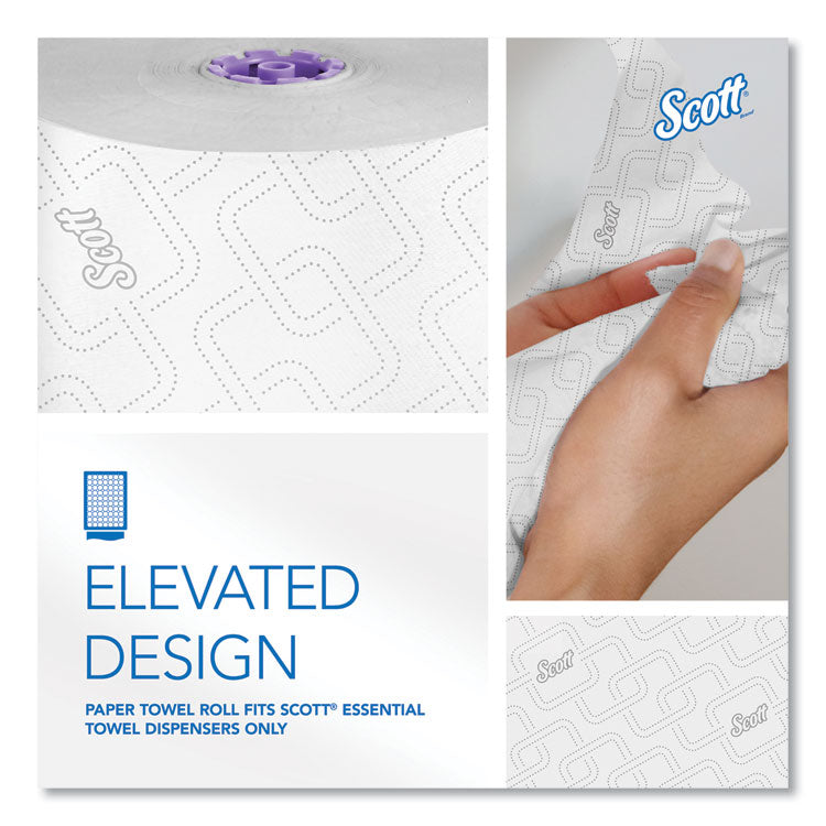 Essential High Capacity Hard Roll Towel, 1-Ply, 8" x 950 ft, White, 6 Rolls/Carton