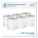 Pro Hard Roll Paper Towels with Elevated Scott Design for Scott Pro Dispenser, Gray Core Only, 1-Ply, 1,150 ft, 6 Rolls/CT