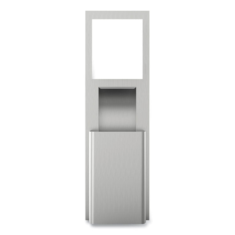 Mod Stainless Steel Recessed Wall Unit With Trash Receptacle, 11 X 4.5 X 54.5