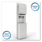 Mod Stainless Steel Recessed Wall Unit With Trash Receptacle, 11 X 4.5 X 54.5