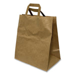 Kraft Paper Bags, Flat Handles, 11" x 7" x 12", Kraft, 250/Carton