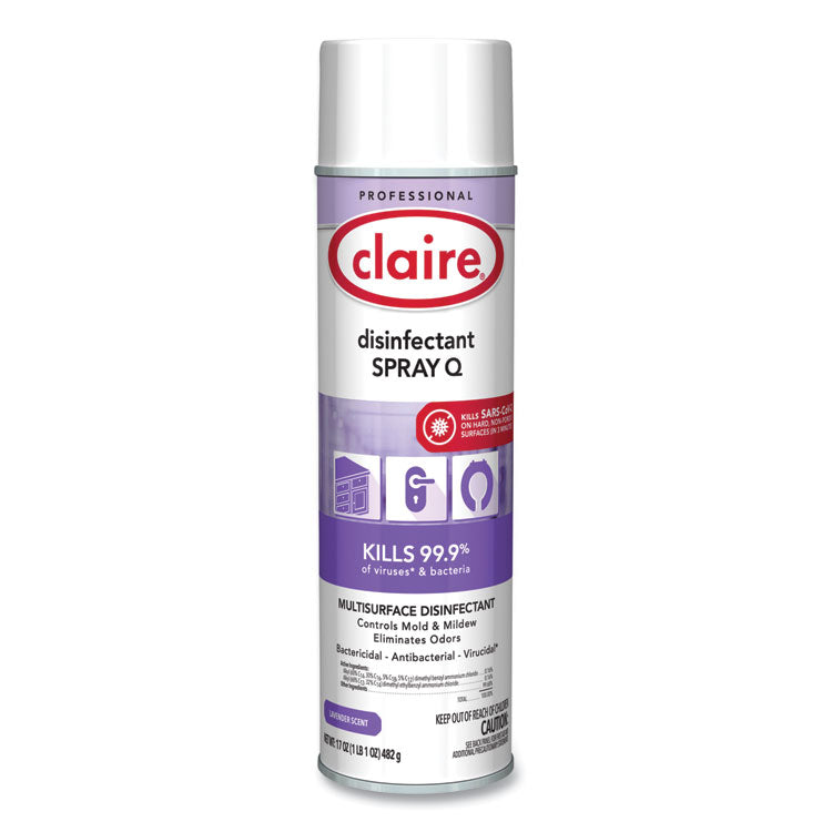 Spray Q Disinfectant. Lavender Scent, 17 oz Aerosol Spray, Dozen