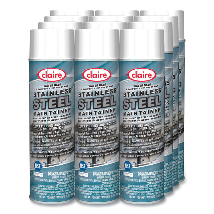 Stainless Steel Maintainer, Lemon Scent, 16 oz Aerosol Spray, Dozen