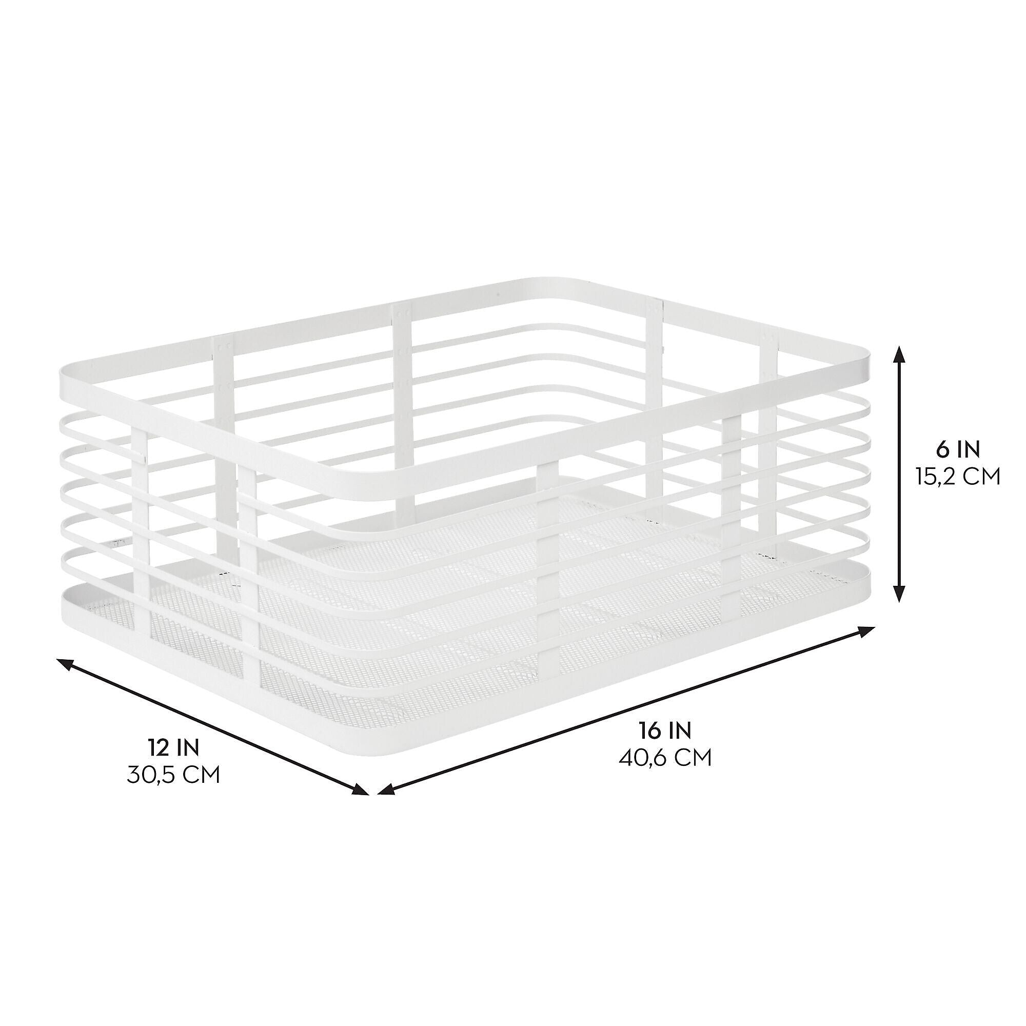 mDesign Steel Organizer, Matte White (25935)