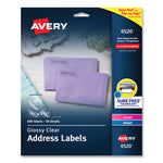 Glossy Clear Easy Peel Mailing Labels W/ Sure Feed Technology, Inkjet/laser Printers, 0.66 X 1.75, 60/sheet, 10 Sheets/pk