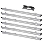 AdirOffice Hanging Clamp Document Holder, 24", Horizontal, Silver Aluminum, 12/Pack (ADI6026--2)