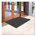 Ecomat Crosshatch Entry Mat, 36 x 60, Charcoal