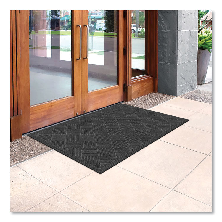 Ecomat Crosshatch Entry Mat, 36 x 60, Charcoal