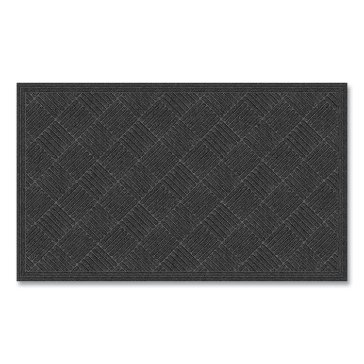 Ecomat Crosshatch Entry Mat, 36 x 60, Charcoal