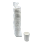 Paper Hot Cups, Double-Walled, 10 oz, White, 500/Carton