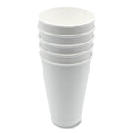Paper Hot Cups, Double-Walled, 16 oz, White, 500/Carton
