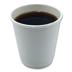 Paper Hot Cups, Double-Walled, 10 oz, White, 25/Pack
