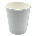 Paper Hot Cups, Double-Walled, 8 oz, White, 25/Pack